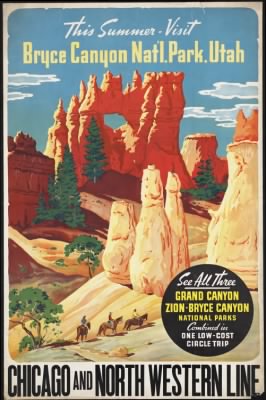 Travel Posters > This summer - visit Bryce Canyon Nat'l. Park, Utah. Chicago and North Western Line