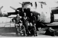 Fernand G Allie, B-24 Gunner with his Ship and Crew, Italy.
