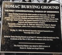 Tomac Burying Gound Marker