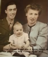 Edward and Alta Ennis with Lynette, 4 -5 months old when Ed returned from Combat MTO