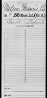 US, Civil War Service Records (CMSR) - Union - Colored Troops 55th MA Infantry, 1861-1865 record example