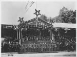 B-54 Grand Review, 1865. Washington, Showing Reviewing Stand with General Grant, & President Johnson & Cabinet.