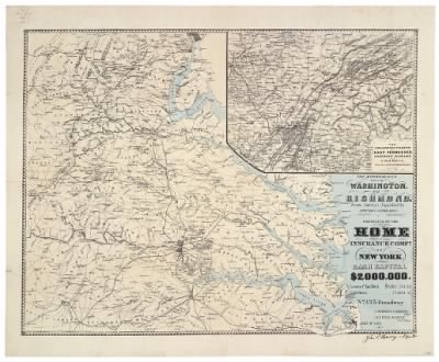 Richmond > The approaches from Washington, to Richmond / from surveys supplied by officers of the army.