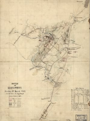 Kernstown > Battle of Kernstown, Sunday, 23 March, 1862 / Jed. Hotchkiss, Top. Eng. Valley D.