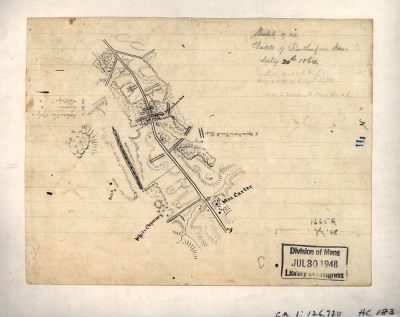 Thumbnail for Rutherford's Farm, Battle of > Sketch of the battle of Rutherford Farm, July 20th, 1864 / by Jed. Hotchkiss, Capt., Top. Eng., V.D.