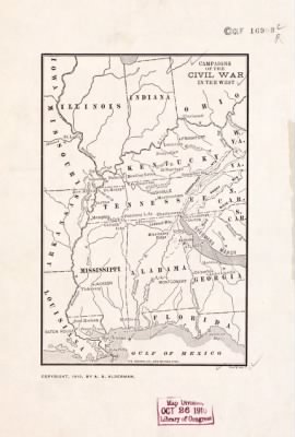 Thumbnail for United States, campaigns > Campaigns of the Civil War in the West.