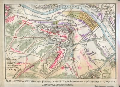 Fredericksburg > Plan of attack on Marie's Heights, Fredericksburg, Va. or 2nd Battle of Fredericksburg. By Maj. Genl. John Sedgwick with 6th Army Corps, Sunday, May 3rd, 1863.