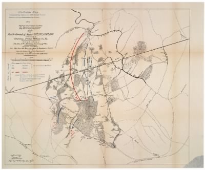 Bull Run, 2nd Battle of (Manassas) > Map of battle-grounds of August 28th, 29th, & 30th, 1862, in the vicinity of Groveton, Prince William Co., Va. / made by the authority of the Hon. G.W. McCrary, Secretary of War ; surveyed in June 1878 by Bvt. Maj. Gen G.K. W