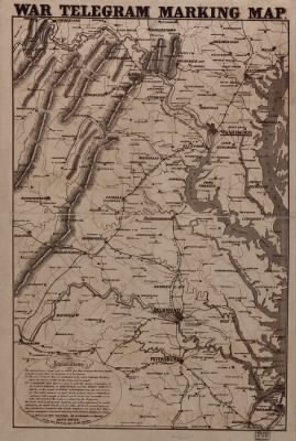 Middle Atlantic States > War telegram marking map.