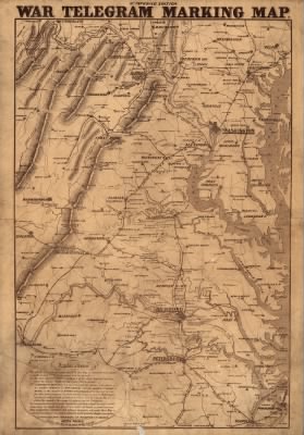 Middle Atlantic States > [War telegram marking map.].
