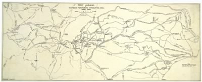 Appomattox > Troop movements in Richmond, Petersburg, Appomattox area, April 1865 / traced by J.J. Oakley.