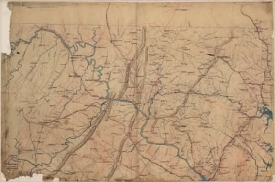 District of Columbia, Maryland, Virginia > Part of map of portions of the milit'y dep'ts of Washington, Pennsylvania, Annapolis, and north eastern Virginia / compiled in the Bureau of Topographical Eng'rs, War Department &c., July 1861.