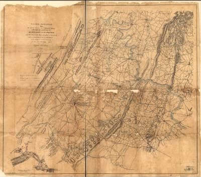 Upper Potomac > Upper Potomac from McCoy's Ferry to Conrad's Ferry and adjacent portions of Maryland and Virginia compiled from county maps and maps prepared by Col. J. N. Macomb, A.D.C. Lt. Col. Engrs with additions and corrections by Lt. C