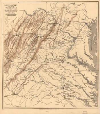 Maryland, Virginia > Sifton, Praed's new map of Virginia and Maryland to illustrate the campaigns of 1861 to 1864.