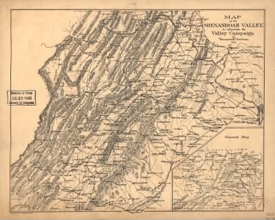 Shenandoah River Valley > Map of the Shenandoah Valley, to illustrate the Valley Campaign of "Stonewall" Jackson, 1862: [compiled by Jedediah Hotchkiss] drawn by D. C. Humphreys C.E.