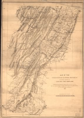 Shenandoah River Valley > Map of the Shenandoah & Upper Potomac including portions of Virginia and Maryland Compiled from surveys made under the direction of 1st. Lieut. John R. Meigs, U.S. Engrs., Chief Engineer, Dept. West Virginia and from other re