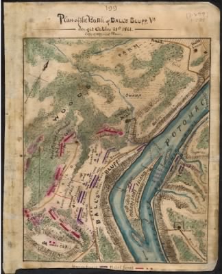 Ball's Bluff, Battle of > Plan of the Battle of Ball's Bluff Va. Fought October 21st 1861.