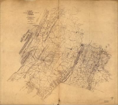 Thumbnail for Berkeley, Frederick, Jefferson, Loudon > Map of Loudon [sic], Jefferson, Berkeley, Frederick Counties, Va. compiled under the direction of Lieut. Col. J. N. Macomb A.D.C., Chf. Topl. Engr., for the use of Maj. Gen. Geo. B. McClellan, commanding Army of the Potomac.