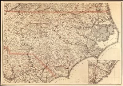 North Carolina > [North Carolina, with adjacent parts of Virginia and South Carolina] / drawn by A. Lindenkohl.