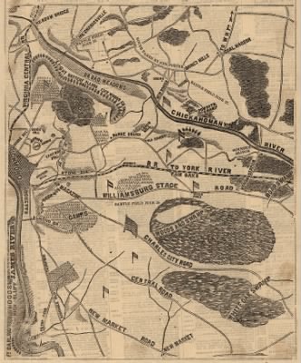 Thumbnail for Richmond > Field of McClellan's operations, scene of the recent battles in front of Richmond-and the late important military operations in eastern Virginia / The Philadelphia Inquirer.