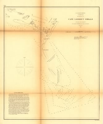 Cape Lookout Shoals > Reconnoissance [sic] of Cape Lookout shoals by the party under command of Lieut. Comdr. T. S. Phelps, U.S.N. Assist. Coast Survey. Engd. by W. H. Davis.
