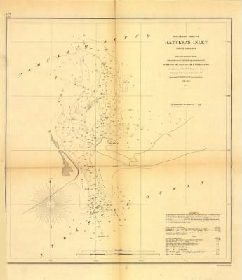 Hatteras Inlet > Preliminary chart of Hatteras Inlet, North Carolina From a trigonometrical survey under the direction of A. D. Bache, Superintendent of the survey of the coast of the United States. Triangulation by A. S. Wadsworth, Asst. Coa