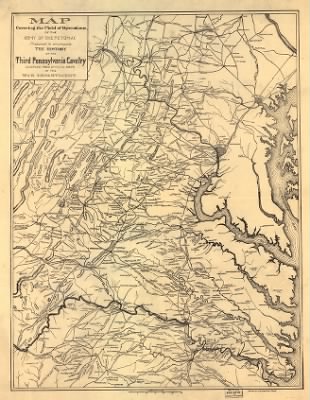 Army of the Potomac > Map covering the field of operations of the Army of the Potomac Prepared to accompany the History of the Third Pennsylvania Cavalry. Compiled from official maps of the War Department. Drawn by N. D. Preston, Phil'a.