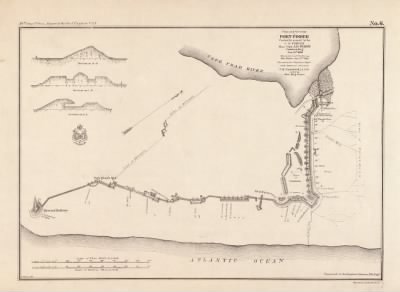 Fort Fisher > Plan and sections of Fort Fisher : carried by assault by the U.S. Forces Maj. Gen. A. H. Terry, Commanding, Jan. 15th, 1865 / C.B. Comstock, Lt. Col., A.D.C. & Brvt. Brig. Gen. & &.