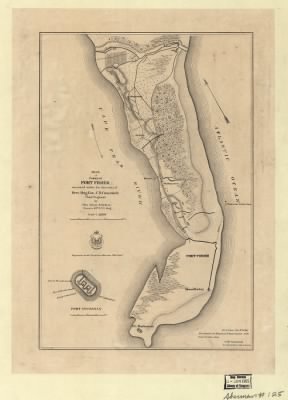 Fort Fisher > Sketch of vicinity of Fort Fisher / surveyed under the direction of Brvt. Brig. Gen. C.B. Comstock, chief engineer, by Otto Julian Schultze, Private, 15th N.Y. V. Eng.
