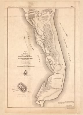 Fort Fisher > Sketch of vicinity of Fort Fisher : surveyed under the direction of Brvt. Brig. Gen. C. B. Comstock, Chief Engineer / by Otto Julian Schultze, Private 15th N.Y.V. Eng.