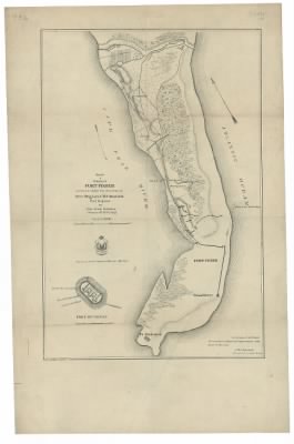 Thumbnail for Fort Fisher > Sketch of vicinity of Fort Fisher / surveyed under the direction of Brvt. Brig. Gen. C.B. Comstock, chief engineer, by Otto Julian Schultze, Private, 15th N.Y.V. Eng.