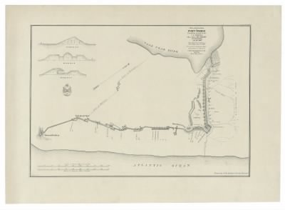 Fort Fisher > Plan and sections of Fort Fisher, carried by assault by the U.S. forces, Maj. Gen. A.H. Terry commanding, Jan. 15th, 1865 / E. Molitor, lith.