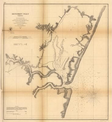 Metomkin Inlet > Metomkin Inlet, Virginia. From a trigonometrical survey under the direction of A. D. Bache, Superintendent of the survey of the coast of the United States. Triangulation by John Farley, Assist. Topography by Geo. D. Wise and