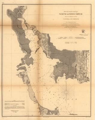 North Landing River > Preliminary chart of North Landing River (head of Currituck Sound), Virginia & N. Carolina. From a trigonometrical survey under the direction of A. D. Bache, Superintendent of the survey of the coast of the United States. Tri