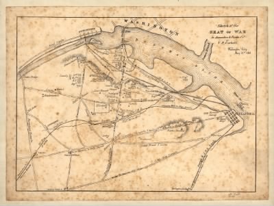 Arlington and Fairfax Counties > Sketch of the seat of war in Alexandria & Fairfax Cos., by V. P. Corbett.