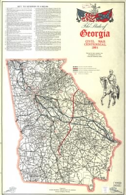 Georgia > The State of Georgia, Civil War Centennial, 1864 : showing the major campaign areas and engagement sites of the Union and Confederate armies / prepared by State Highway Department of Georgia, Division of Highway Planning.