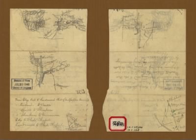 Culpeper County > [Five sketches on one sheet of areas in Culpeper County, Virginia, in the vicinity of Liberty Mills, Germanna, Ely's Ford, etc.].