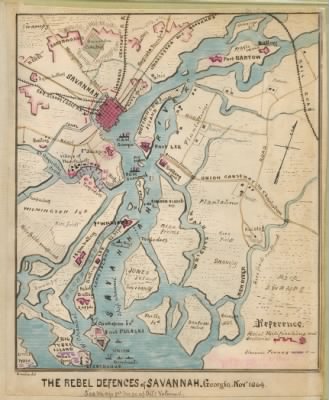 Savannah > The Rebel defences [sic] of Savannah, Georgia, Nov. 1864.