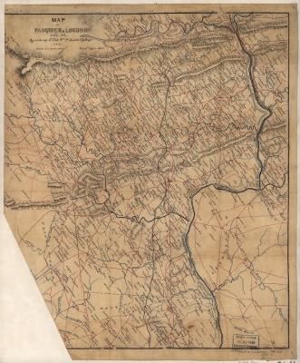 Fauquier and Loudoun Counties > Map of Fauquier & Loudon [sic] co's. Va. / by order of Lt. Col. Wm. P. Smith Chf. Eng'r. Topogl. Office A.N.V. ; copied by A. S. Barrows Ass't Eng'r.