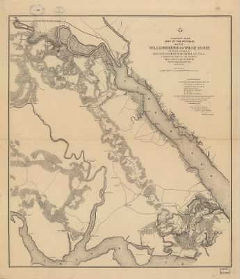 James City County > Williamsburg to White House Prepared by command of Maj. Gen. George B. McClellan, U.S.A., commanding Army of the Potomac. Compilation under the direction of Brig. Gen. A. A. Humphreys, by Capt. H. L. Abbot, Top. Eng'rs. Engra