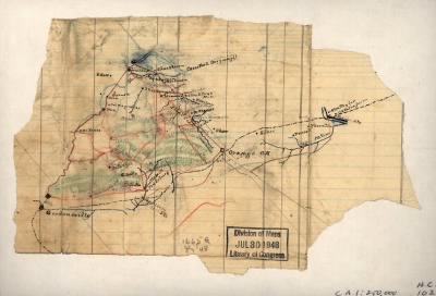 Orange County > [Sketch of a portion of Orange County, north and west of Gordonsville to Rapidan Station].