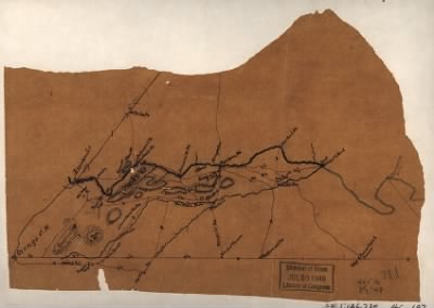 Orange County > [Sketch of a portion of Orange County, north and east of Orange showing the Rapidan River from Rapidan Station to Germanna Mills and the Plank Road to Robertson's Tavern at Trap].