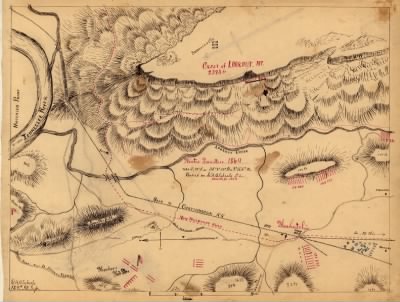 Lookout Mountain, Battle of > Winter quarters 1864 : [vicinity of Lookout Mountain, Tennessee] / profile by G.H. Blakeslee T.E., March 10-1864.