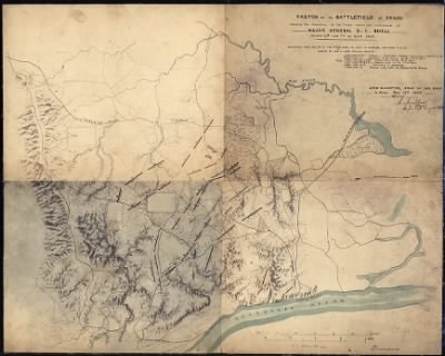 Thumbnail for Shiloh, Battle of > Sketch of the battlefield of Shiloh : showing the disposition of the troops under the command of Major General D.C. Buell, on the 6th and 7th of April, 1862 / surveyed from the 8th to the 15th of April, by Capt. N. Michler, T