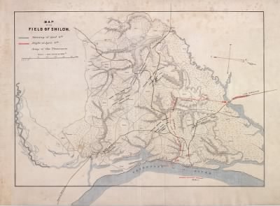 Thumbnail for Shiloh, Battle of > Map of the field of Shiloh. April 6 [1862].