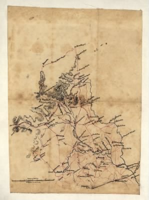 Culpeper, Rappahannock, Warren > [Sketch of parts of Warren, Rappahannock, and Culpeper counties, Virginia, including the area between the Rappahannock River the Blue Ridge, from Front Royal to Culpeper].