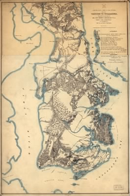 Yorktown to Williamsburg > [Yorktown to Williamsburg] This map compiled by Capt. H. L. Abbot, Top. Eng'rs., September 1862. Photographic reduction by L. E. Walker, Treasury Department.
