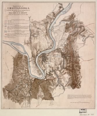 Chattanooga, Battle of > Battlefield of Chattanooga with the operations of the national forces under the command of Maj. Gen. U.S. Grant during the battles of Nov. 23, 24, & 25, 1863 Published at the U.S. Coast Survey Office, from surveys made under