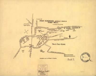 Fort Sedgwick > Plan of Fort Sedgwick generally known as Fort Hell W. P. Hopkins, Oct. 20th 1902.