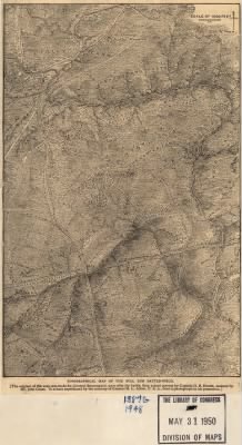 Bull Run, 1st Battle of (Manassas) > Topographical map of the Bull Run battle-field. [1861].